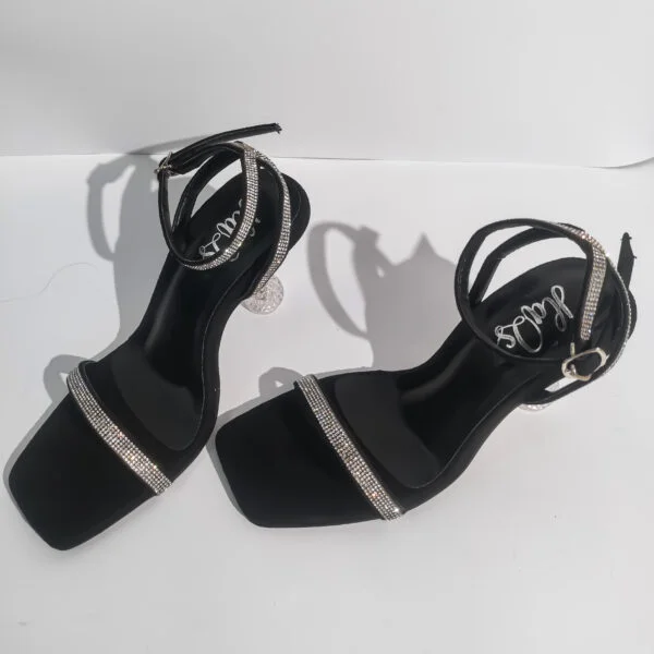 Black Rhinestone Heels